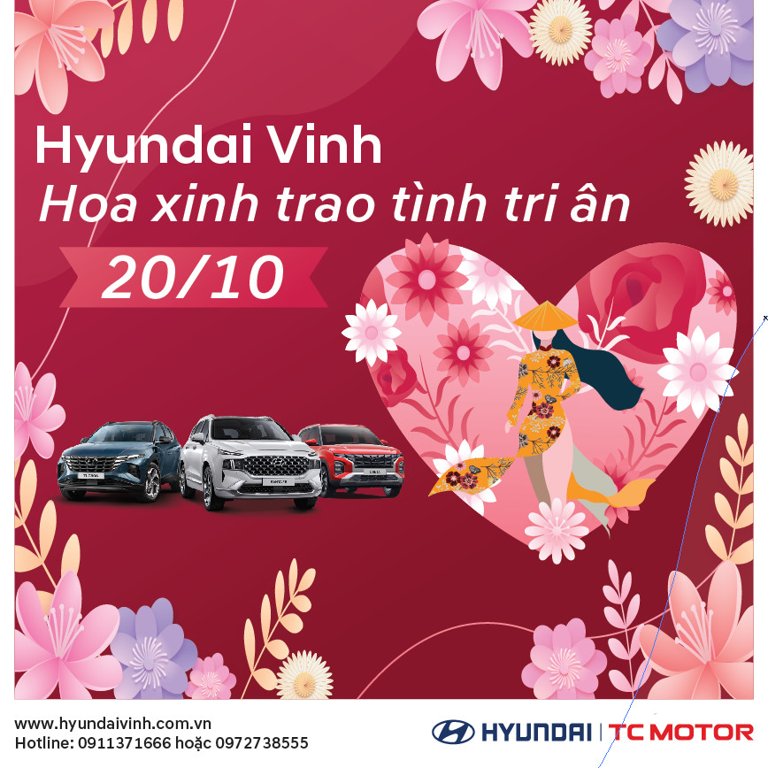  Hyundai Vinh Tri ân khách hàng Tháng 10 - Hoa xinh trao tình tri ân 20/10